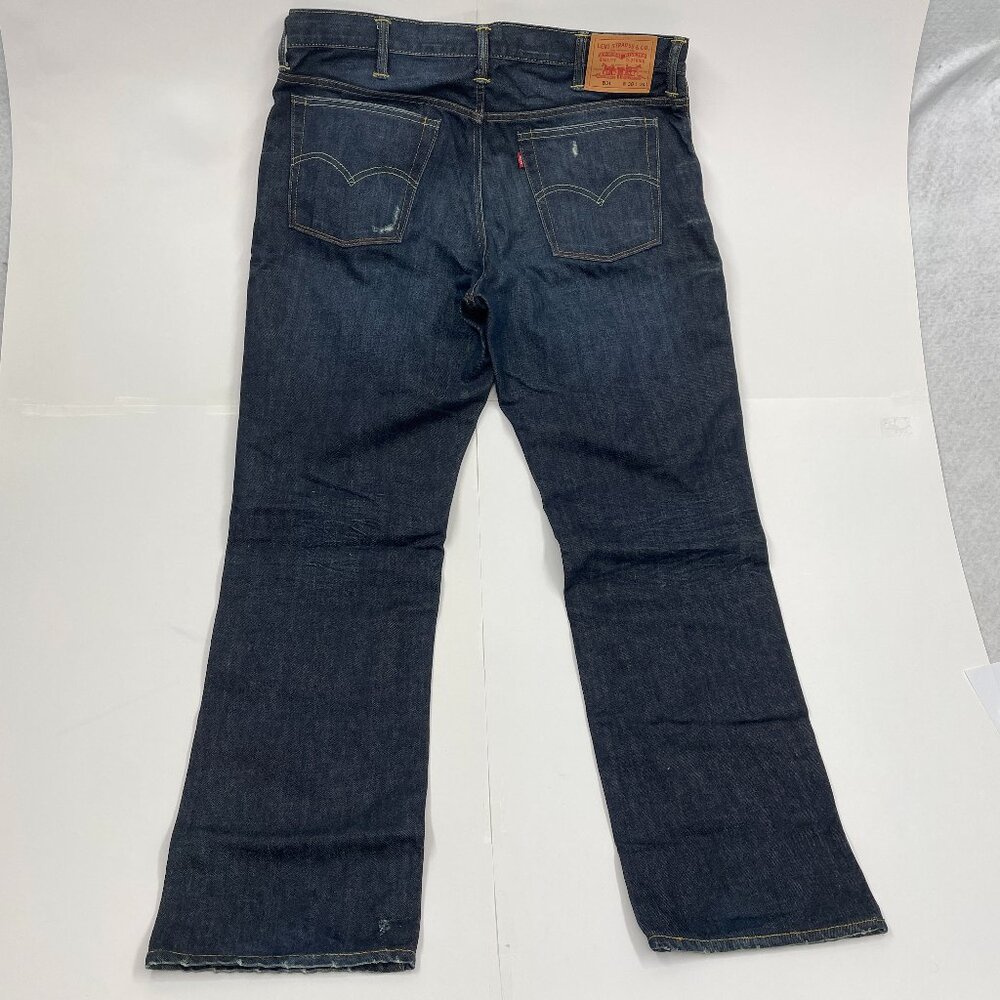 Levi's 531 Athletic Slim Jeans Men's 38x32 Dark Wash Distressed Denim Indigo